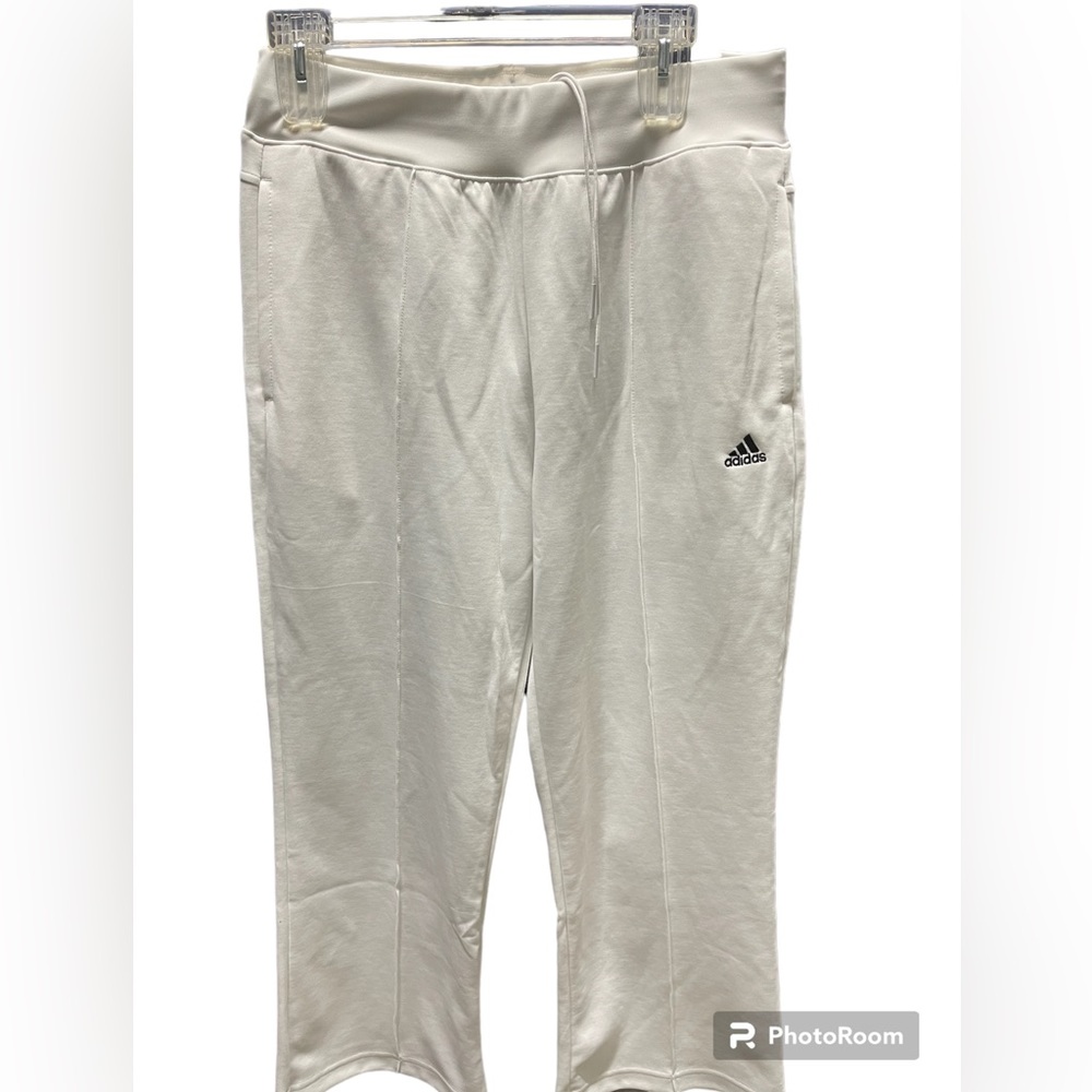 Adidas Size Medium 7/8 Length White Pants